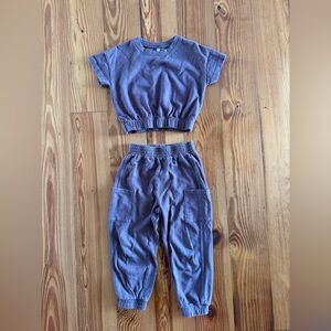 Rylee + Crew burgundy Jogger Set 4-5Y